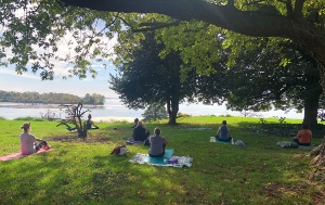 Yoga Studio 723 enjoys Yoga Overlooking the Susquehanna River in Havre de Grace Maryland